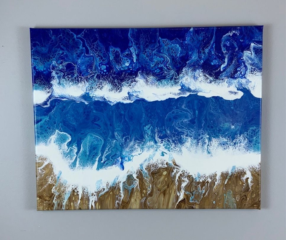 Double Wave Beach Painting