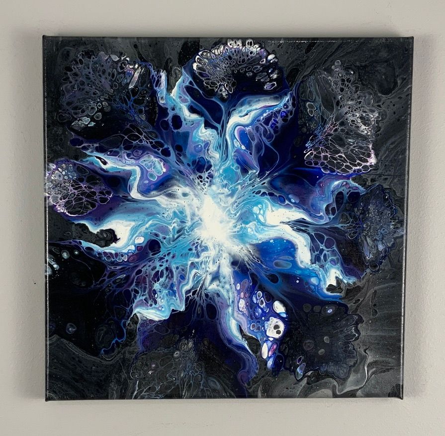 Blue Burst Painting